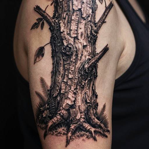 Tribal Tree Bark Tattoo Art