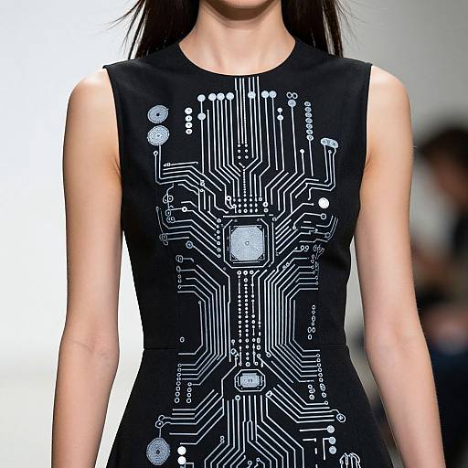 Close-Up Edgy Circuit Print Dress