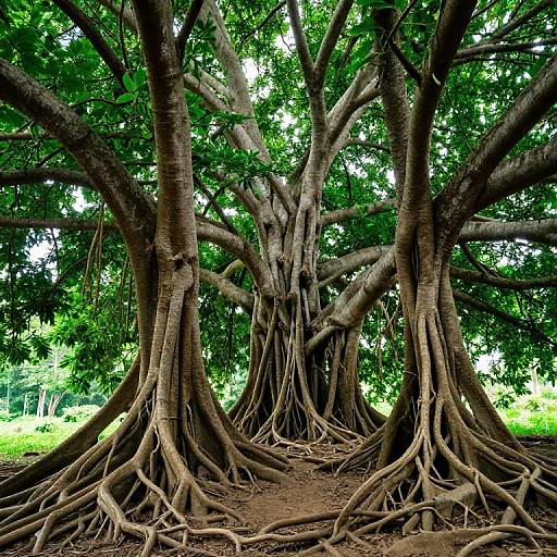 Majestic Trees with Root Tunnels