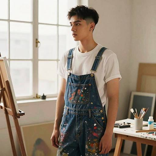 Male Artist with High Fade Hairstyle