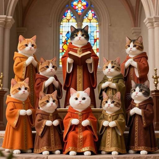 Medieval Cats as Church Apostles