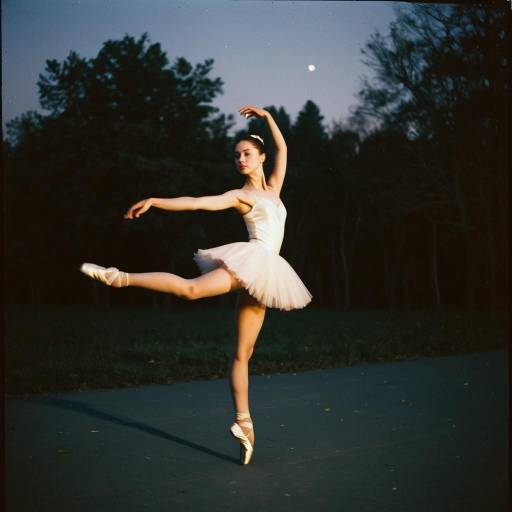 Young Ballerina Dancing at Twilight