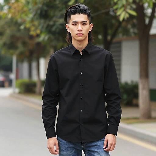 Stylish Young Man with Mullet