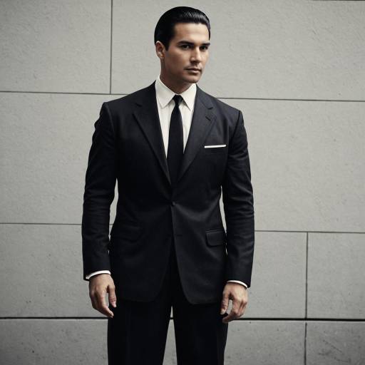 Man in 1940s Dark Tailored Suit