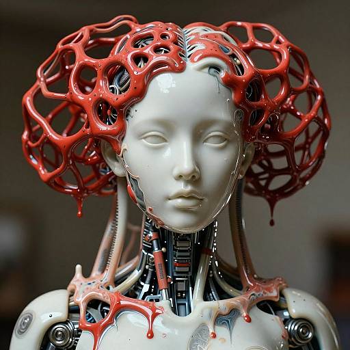 Hyperrealistic Neural Network Sculpture