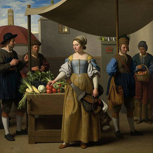 Pieter Aertsen Style Vegetable Stall