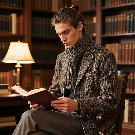 Half Knot Hairstyle in Library Editorial