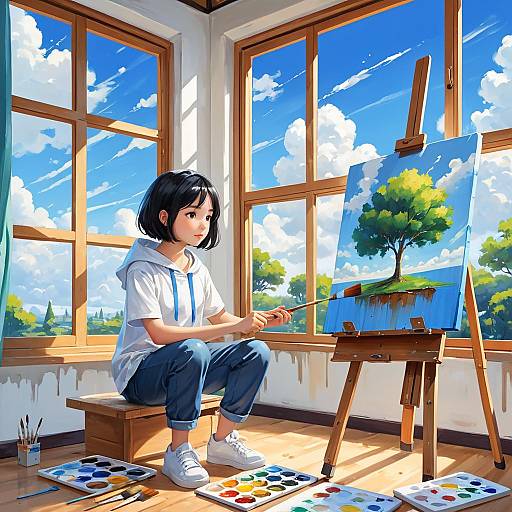 Indoor Painting with a Creative Duo