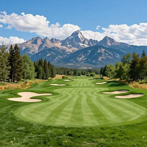 Golf Course with Mountain View
