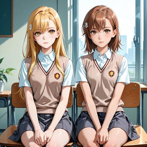 Summer School Uniform Scene with Girls