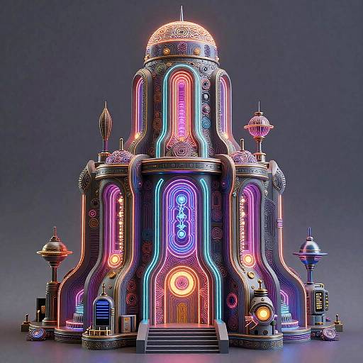 70s Afrofuturist Neon Bioelectric Hive