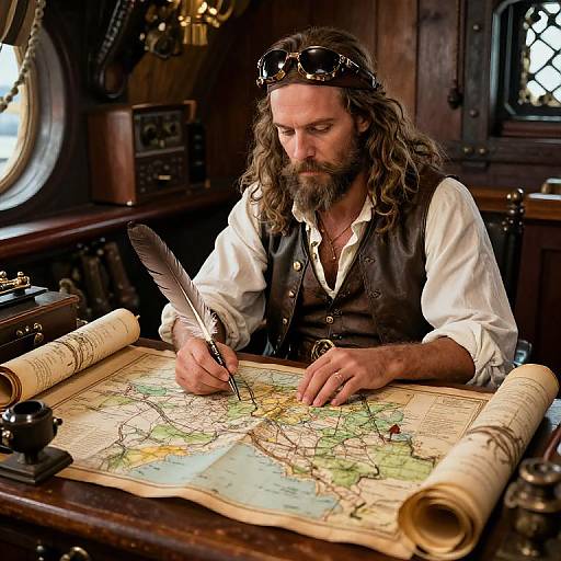 Realistic Pirate Ship Cabin Interior