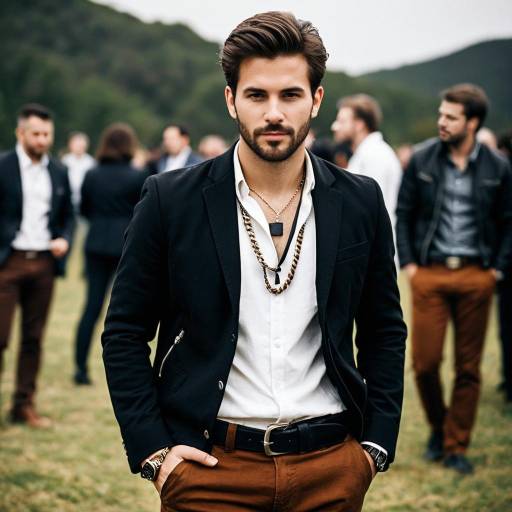 Stylish Man in Casual Party Outfit Outdoors