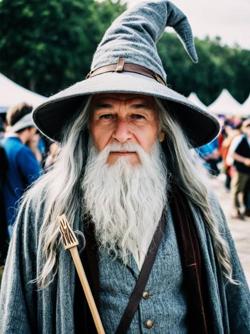Man in Gandalf Costume at Cosplay Festival