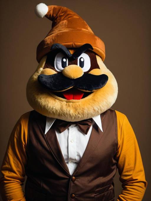 Man Wearing Realistic Goomba Costume