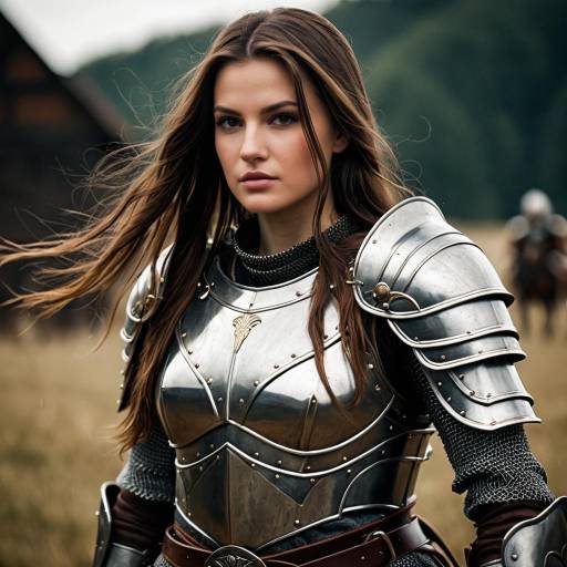 Medieval Woman Warrior in Armor