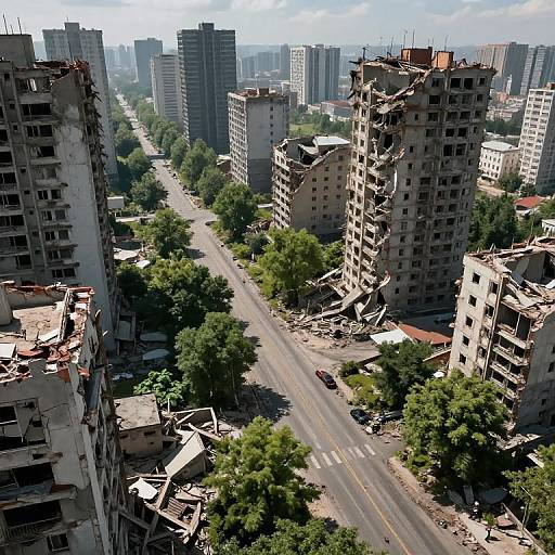 Surreal Post-Apocalyptic Overgrown Cityscape