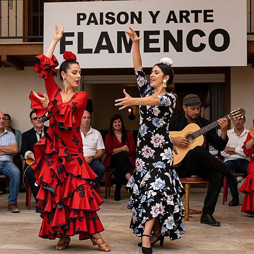 Vibrant Flamenco Performance Scene