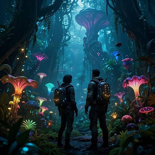 Metwo in Bioluminescent Alien Jungle