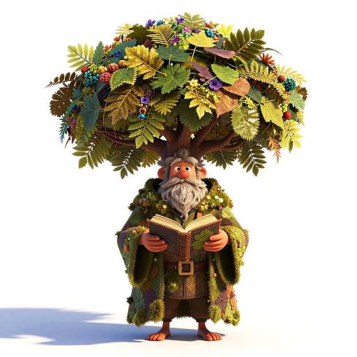 Pixar-Style Fatherly Ancient Tree Storyteller