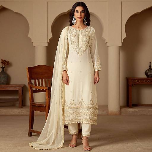 Elegant Pinjra Wala Suit with Sharara