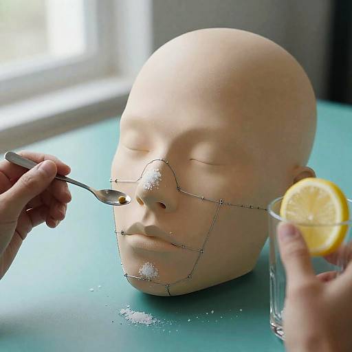 Surreal Portrait with Culinary Elements