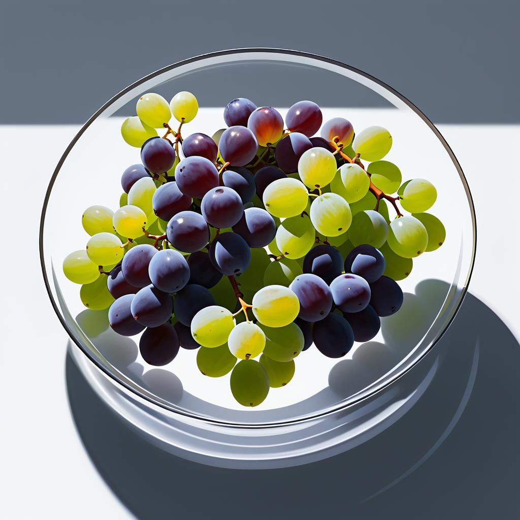 Minimalist Grapes in Irving Penn Style