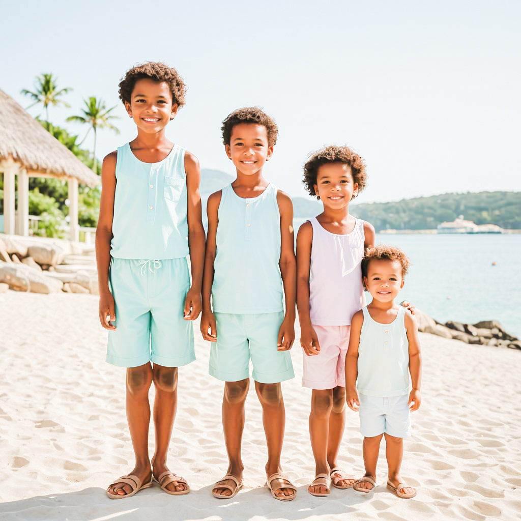 Family Vacation Outfits in Pastel Colors