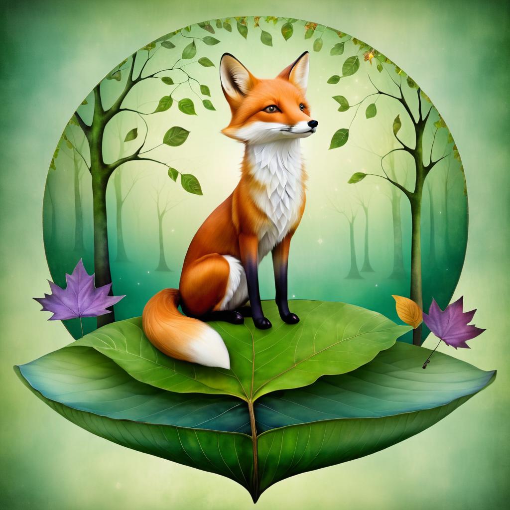 Whimsical Fox in Enchanted Forest