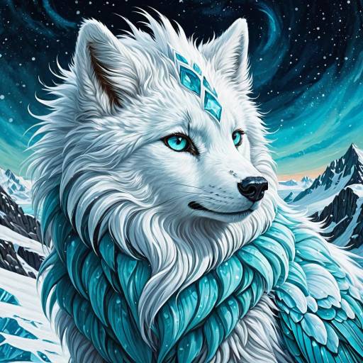 Glacier Phoenix with Icy Turquoise Eyes