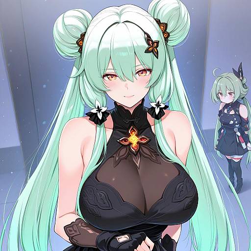 Illustration of Ai-chan (honkai impact), honkai (series) in the style of Kojima takeshi