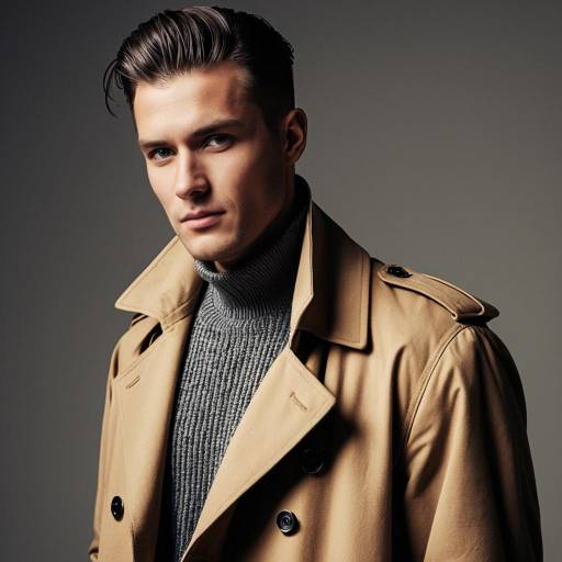 Stylish Man in Trench Coat Portrait