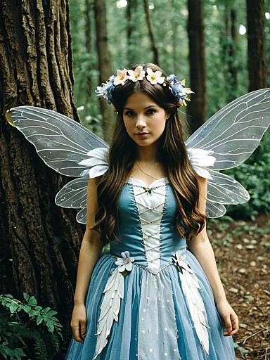 Girl in Iridessa Fairy Costume in Forest