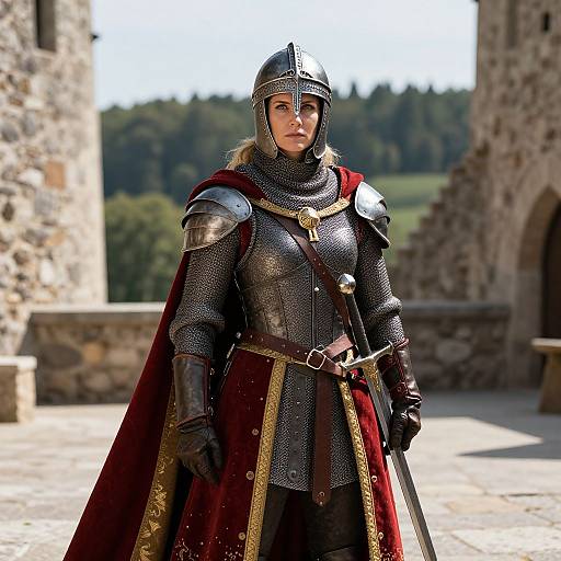 Medieval Female Warrior Knightess