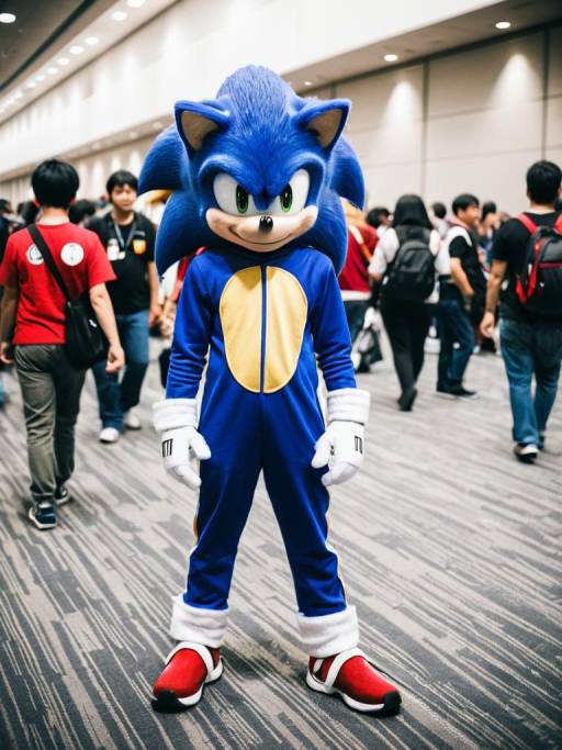 Man in Sonic the Hedgehog Costume at Anime Convention