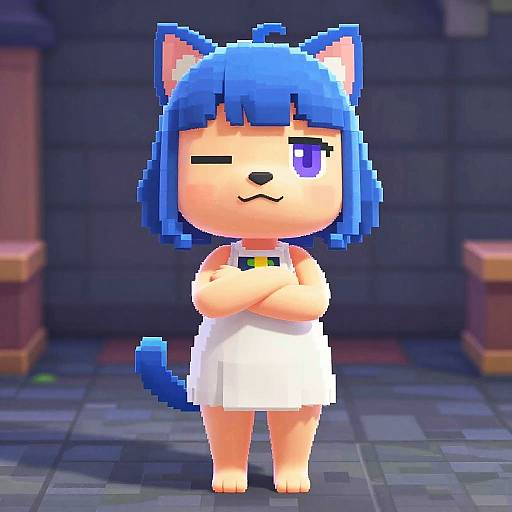 Epic Pixel Art Catgirl Masterpiece