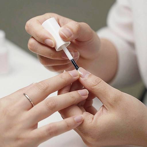 Close-Up Manicure Application Shot