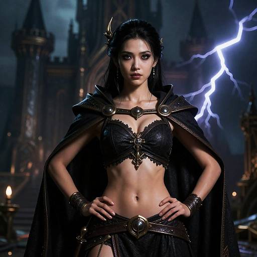 Epic Dark Fantasy Castle Scene