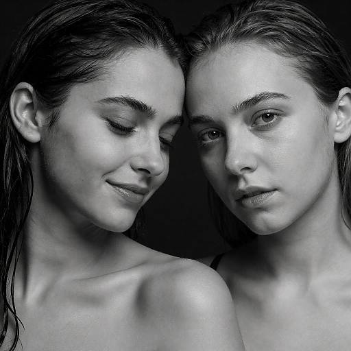 Intense Connection: Black-and-White Portrait