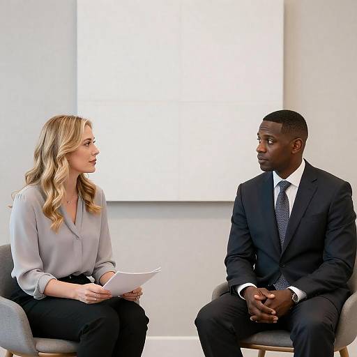 Formal Job Interview Between Professionals