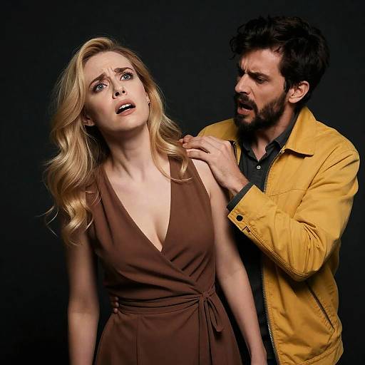 Intense Emotional Portrait of a Woman