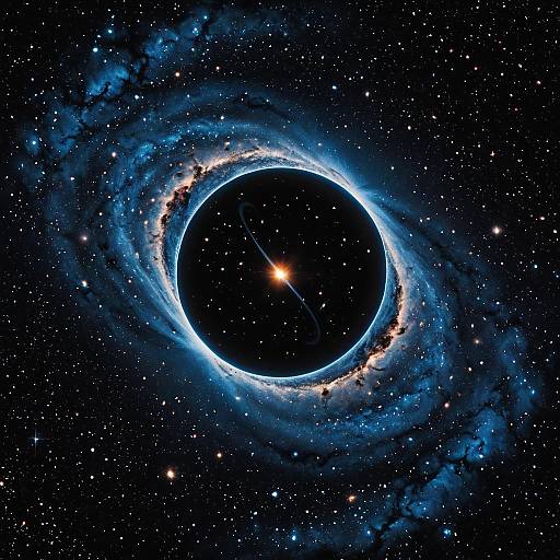 Mystical Black Hole and Nebula Cosmic Ballet