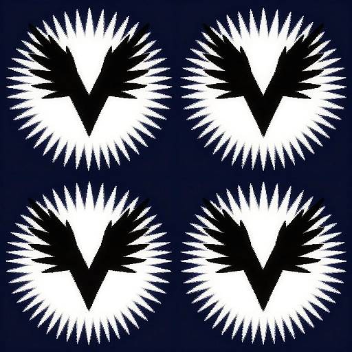 Abstract Symmetrical Black and White Patterns