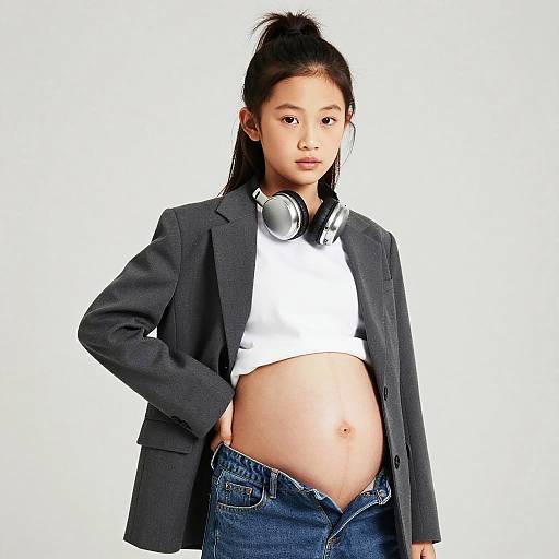Trendy Pregnant Teen Fashion Shoot