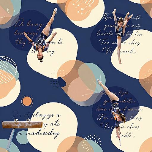 Gymnastics Quotes with Abstract Geometrics