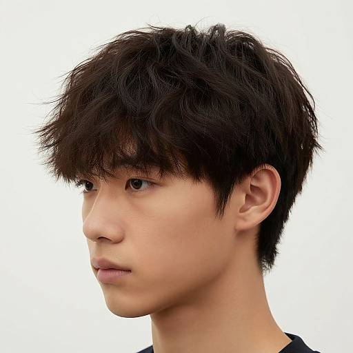 Close-Up Fluffy Fringe with Low Taper