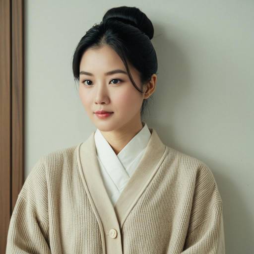Elegant Middle-Aged Korean Housekeeper Style