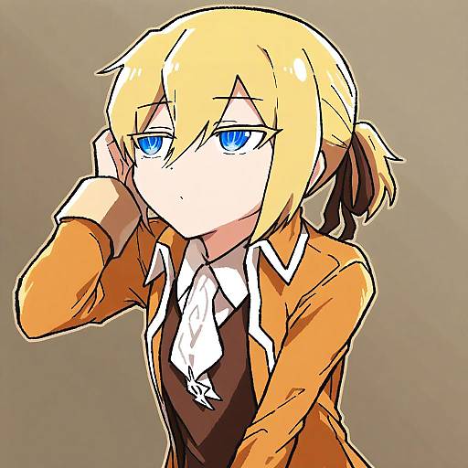 Illustration of Allen avadonia, vocaloid in the style of Kotobuki (tiny life)