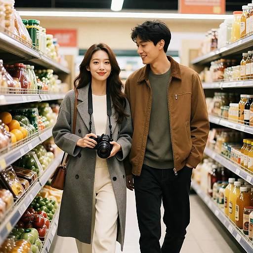 Couple Captured in Grocery Store Moment