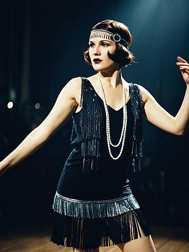 Dramatic Flapper Dance Portrait